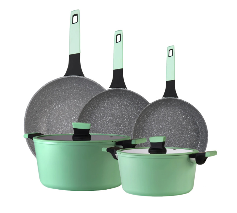 Pack 7 Piezas Cocina Soho Mint Antiadherente