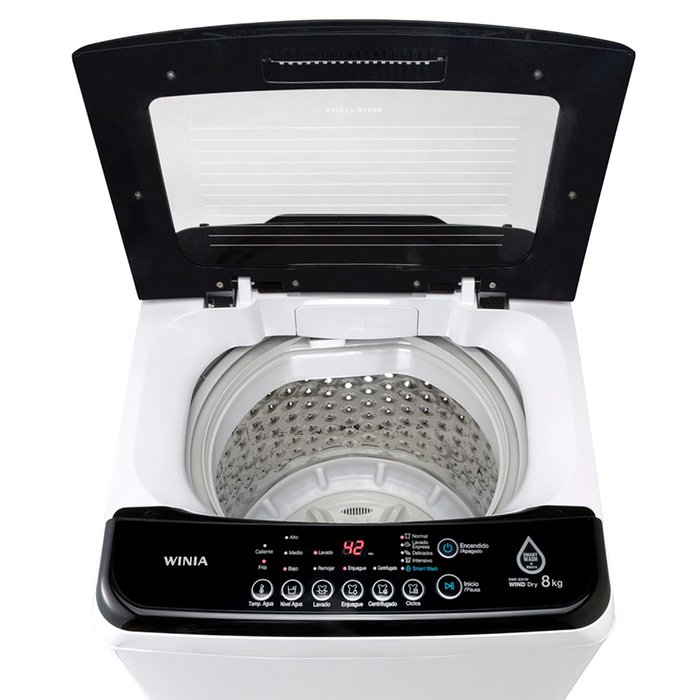 Lavadora Winia Blanca 8 Kilos, Air Bubble y Smart Wash