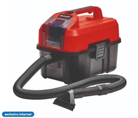 Kit Aspiradora Inalámbrica Einhell 10 Lts + Batería Y Cargador, 2 Años De Garantía