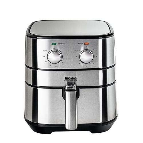 Freidora de Aire Thomas 5 Lt, 1700W, Acero Inox, 2 Años De Garantía