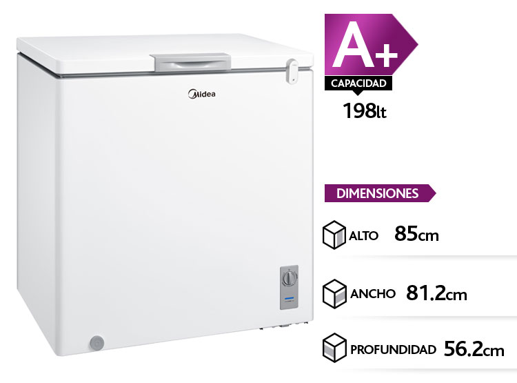 Freezer horizontal 198 litros Midea, A+