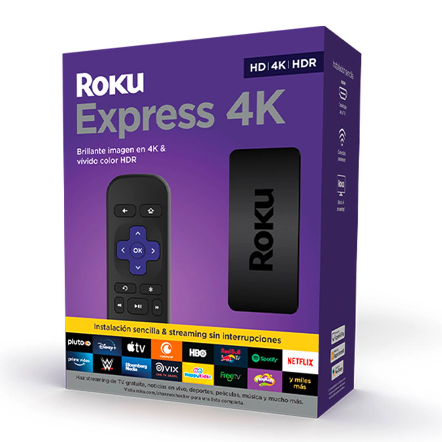 Roku Express 4K Dispositivo de streaming 4K HDR