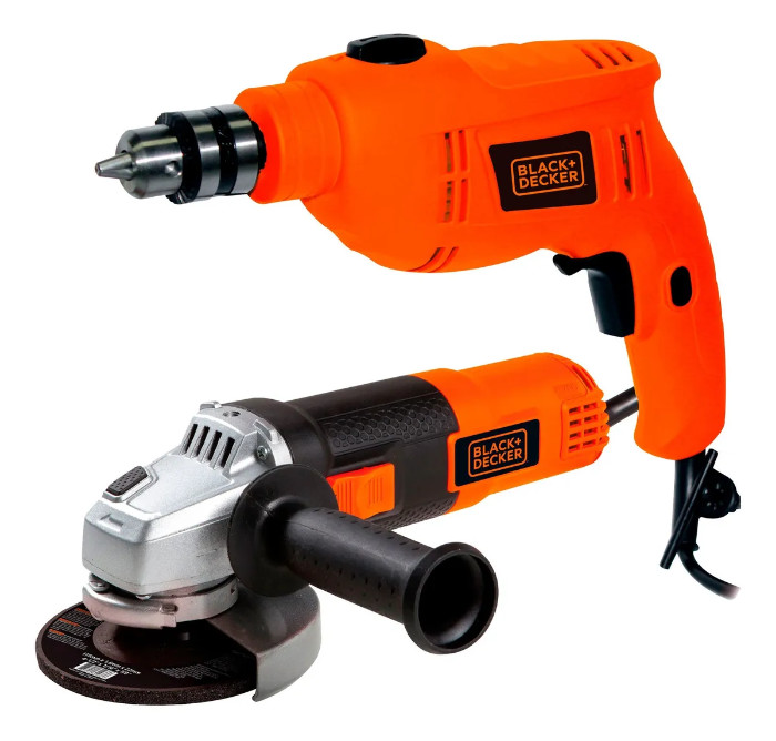 Esmeril 820w + Taladro Percutor 550W Black+Decker