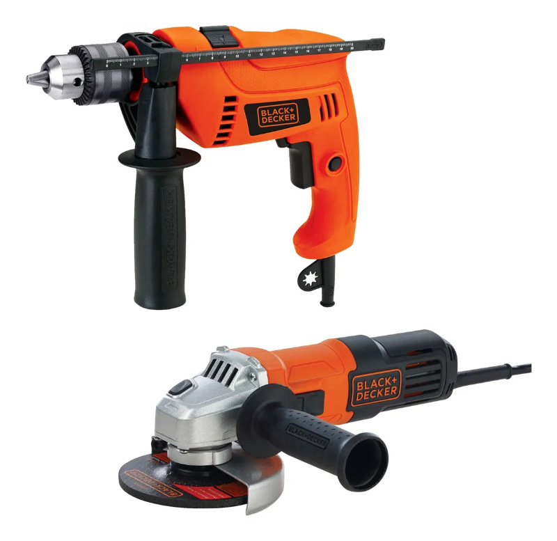 Taladro Percutor 550W + Esmeril 650W Black+decker