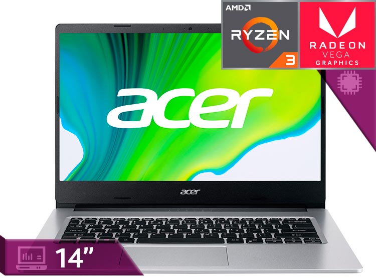 Notebook Acer Aspire 3, AMD Ryzen™ 3, 12GB Ram, 256GB SSD, 14'' FHD