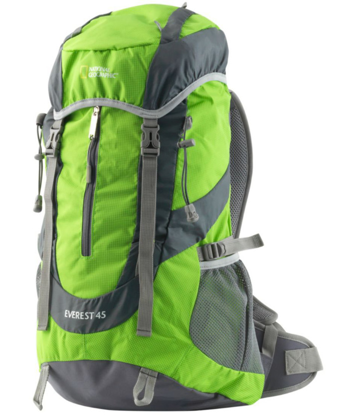 Mochila Camping 45 litros Everest, National Geographic, Con Cobertor Impermeable
