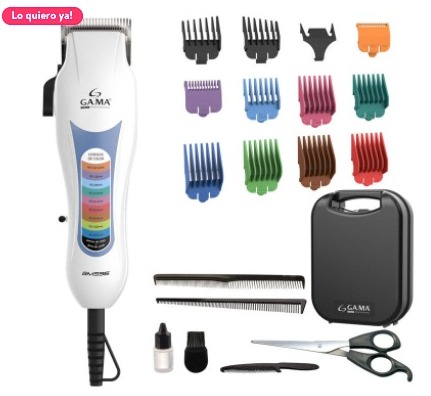 Corta Pelo Gama Clipper GM596, 19 Accesorios, 2 Años De Garantía