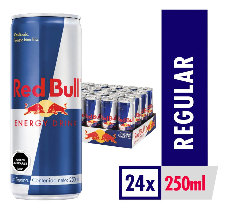 Bebida Energetica Red Bull Regular Edition 24 Latas De 250ml