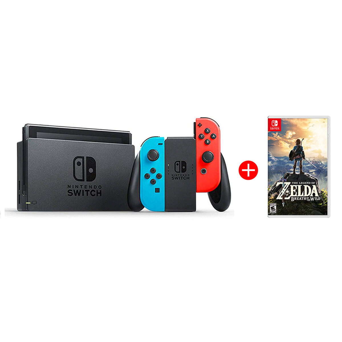 Combo Consola Nintendo Switch Neón + Juego Nintendo Switch The Legend of Zelda: Breath of the Wild