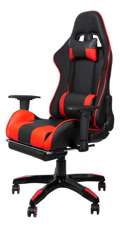 Silla Gamer Nibio Reclinable 180° Apoya Pies Y Brazos