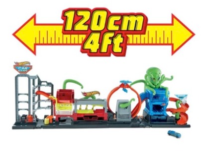 Hot Wheels City, Autolavado Ataque Extremo, 120 Cm De Ancho