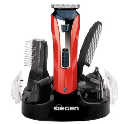 Cortabarba Siegen SG-8520, 6 Cabezales, Batería Recargable, 2 Años De Garantía