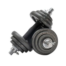 Set Mancuernas De Hierro 20Kg Ajustable, Incluye Maleta