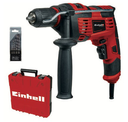 Taladro Percutor Einhell 13mm + Maleta + Set Brocas