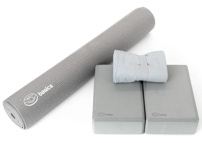 Set De Yoga Mercado Libre Basics Mat + Toalla + 2 Ladrillos