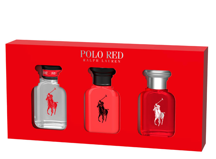 Set Trio Perfume Polo Red: Red Rush 40ml + Red EDT 40ml + Red EDP 40ml