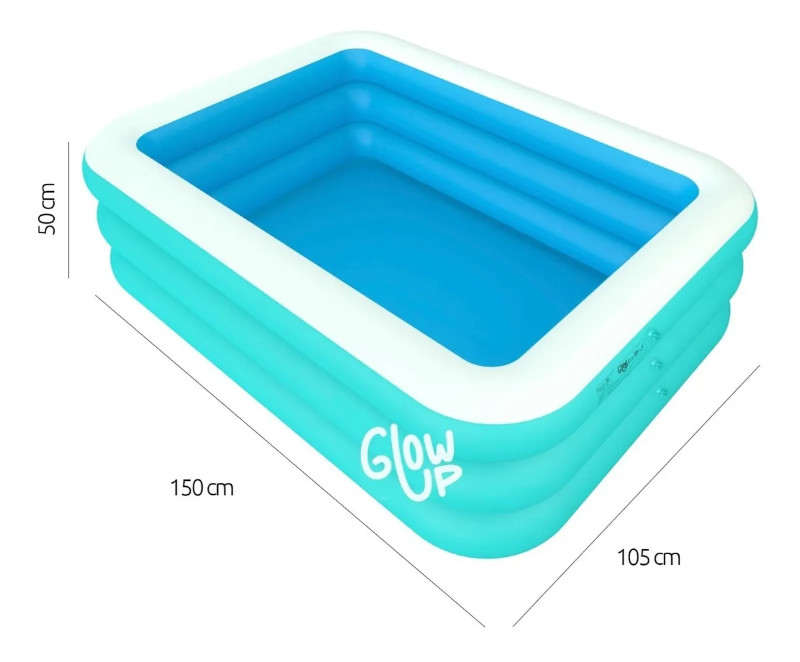 Piscina Inflable Glowup 150x105x50 + Inflador