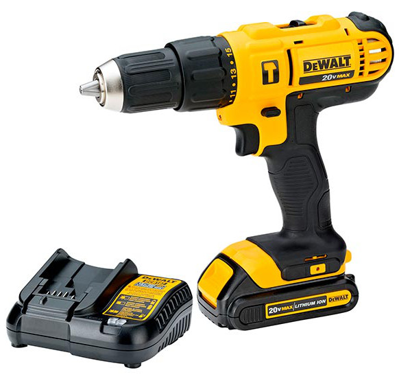 Taladro Percutor Dewalt 20V + 1 Bateria + Cargador
