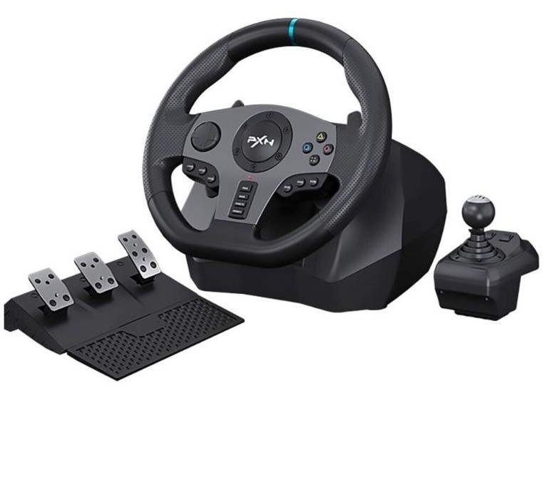 Volante PXN V9 - Pedales Y Palanca De Cambios, Compatible con PC/PS/Xbox/NSwitch