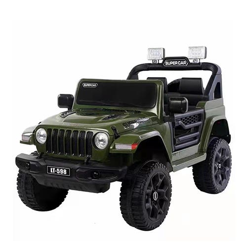 Auto Eléctrico 4x4 Descapotable Bebesit Verde Militar 12V