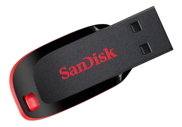 Pendrive SanDisk Cruzer Blade 64GB 2.0 Negro y Rojo