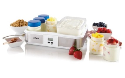 Yogurtera Especial Para Yogur Griego Oster, Incluye 6 frascos De Vidrio, 1 Contenedor, 1 Recetario