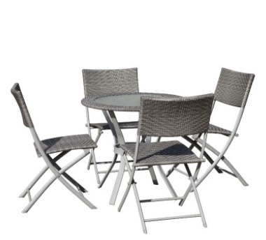Set 4 Sillas 1 Mesa Rattan Mainstays