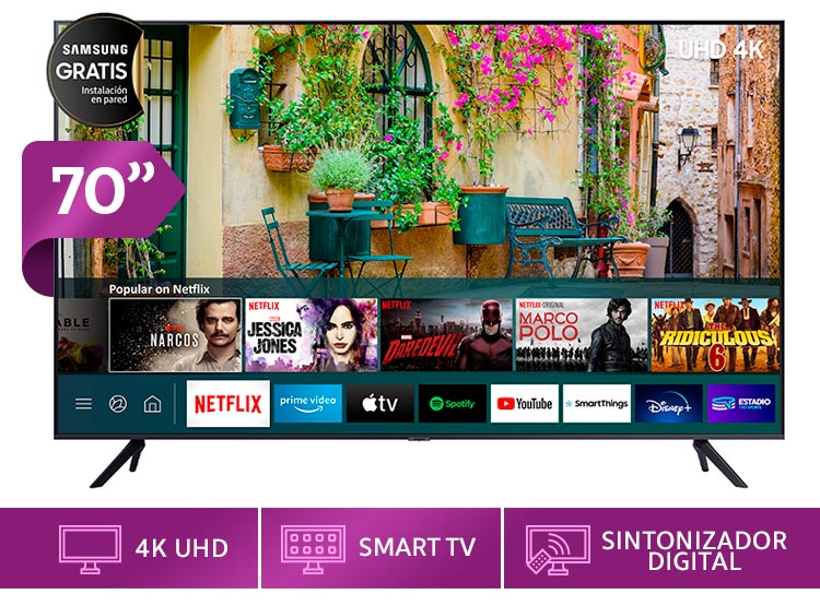 LED Samsung 70' 4K UHD Smart TV