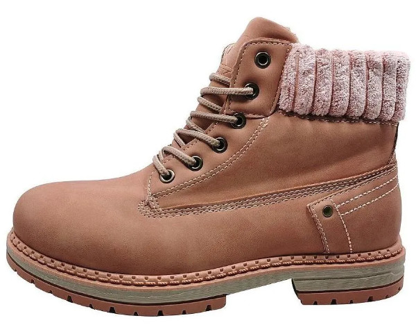 Botas De Mujer Caña Alta Greek Lumberjack Cafe-Rosado