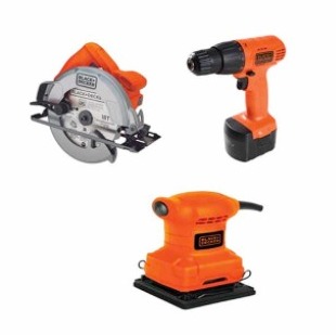 Tripack Sierra Circular 7 1/4" 1400W + Lijadora 1/4" 200W + Taladro Atornillador Inalámbrico 12V