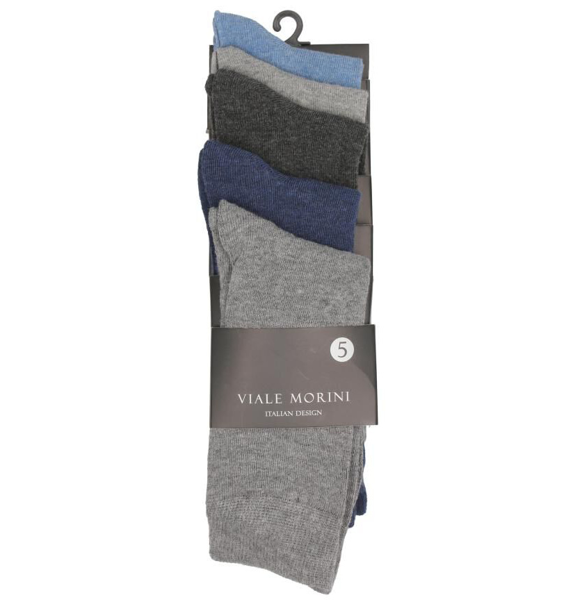Pack 5 Calcetines Unisex Viale Morini 74% Algodón, 25% Poliéster, 1% Elastano