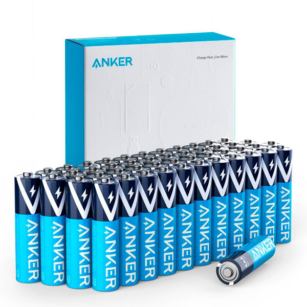 Pilas Alcalinas AAA Anker Pack 48 unidades. Duran Hasta 10 Años Guardadas