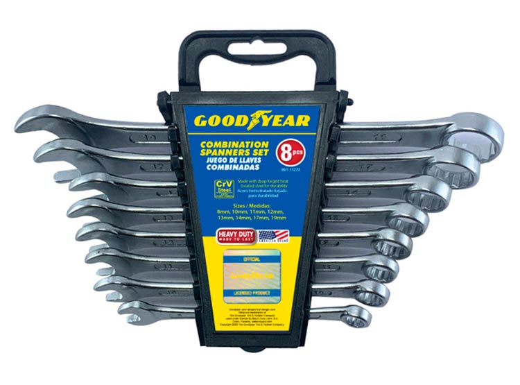Set Llaves Goodyear Heavy Duty 8 Piezas. Nº8 a 19mm.