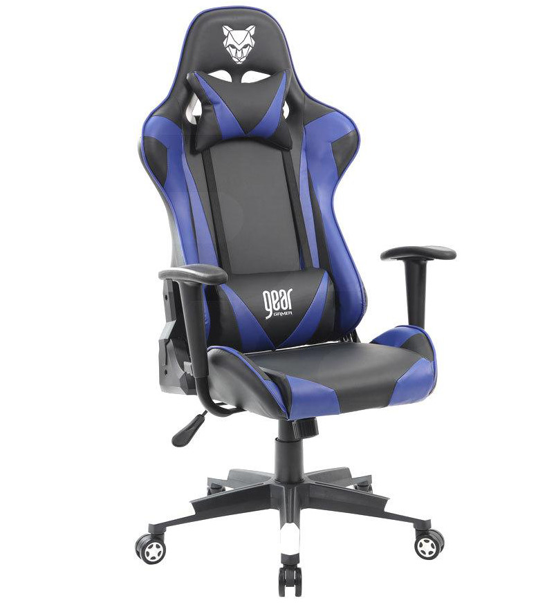Silla Gamer Gear Omilen V2 Black/Blue, Hasta 150 Kg