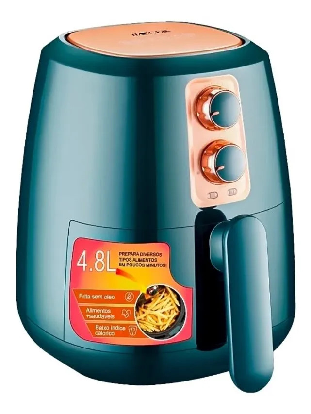 Freidora De Aire Sin Aceite 4.0 Litros, Papas Fritas Carne Y Verduras