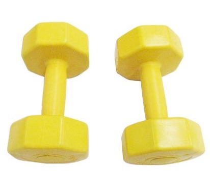 Pack Mancuernas Radost 2 Kg c/u Amarillo