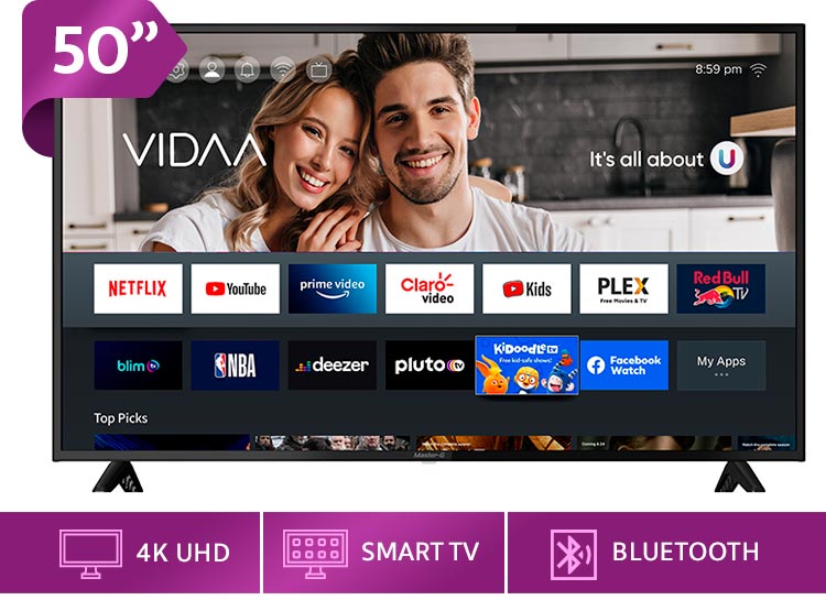Led Master-G 50' 4k UHD Smart Tv Sistema Operativo VIDAA