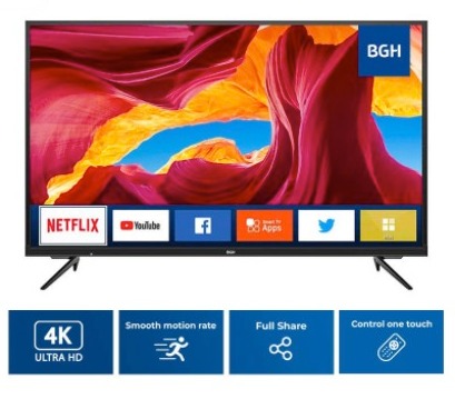 LED 55' BGH Smart TV 4K Ultra HD