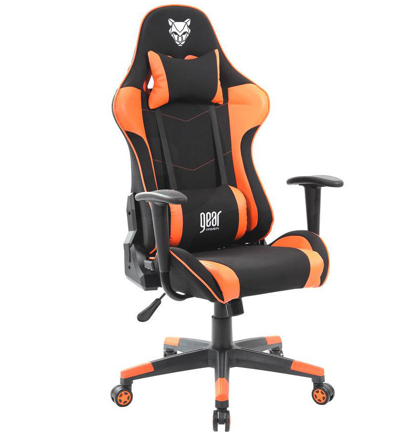 Silla Gamer Gear Wanku V2 Black/Orang, Hasta 150Kg