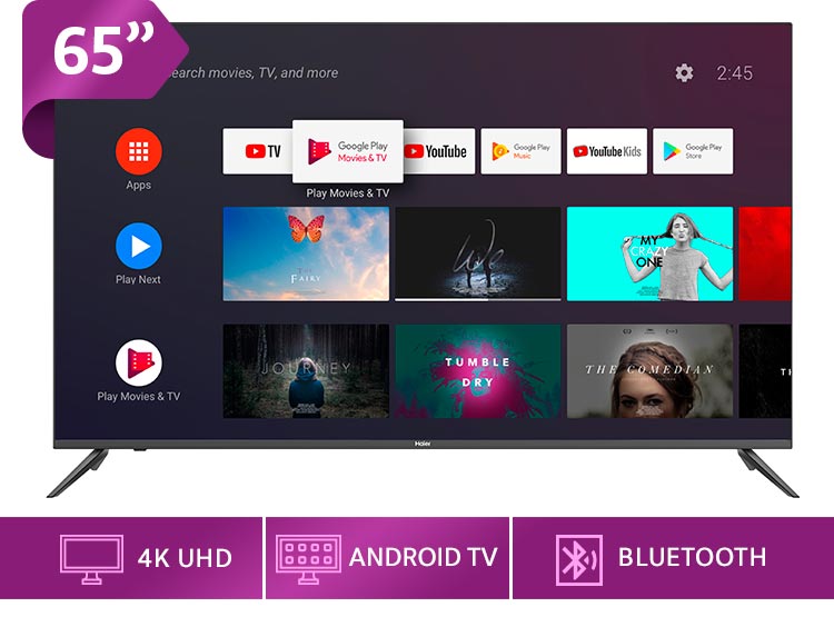Led Haier 65'' 4K Android UHD Smart Tv