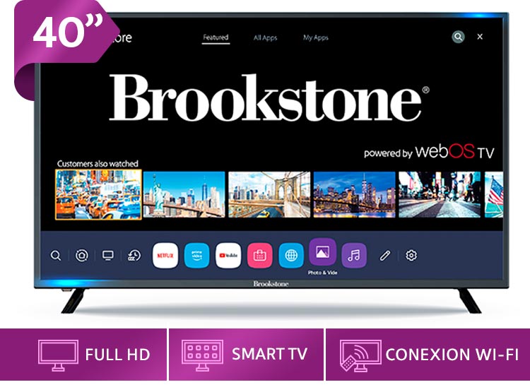 Led Brookstone 40" Fhd Smart Web Os