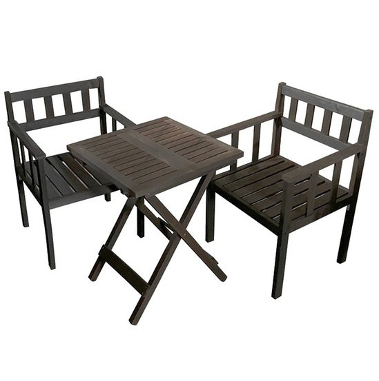 Set Terraza Bistro Madera De Abeto