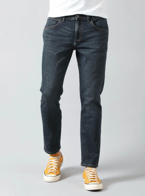 Jeans Wrangler Básico Slim Fit Azul Oscuro