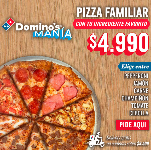 Pizza Familiar Domino's 1 Ingrediente
