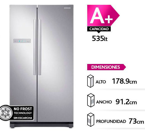 Refrigerador Samsung Side By Side De 535L Con All Around Cooling