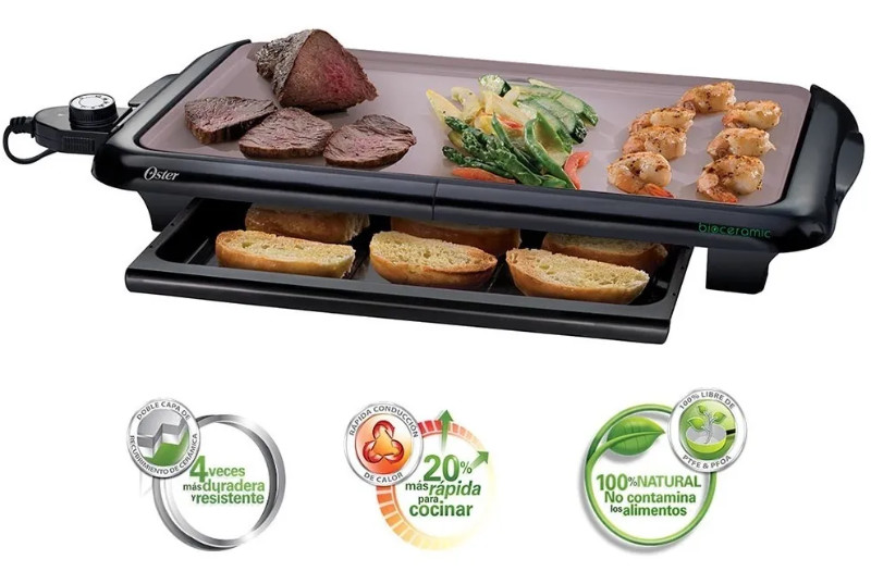 Plancha De Asar Oster® Revestimiento Bioceramic®