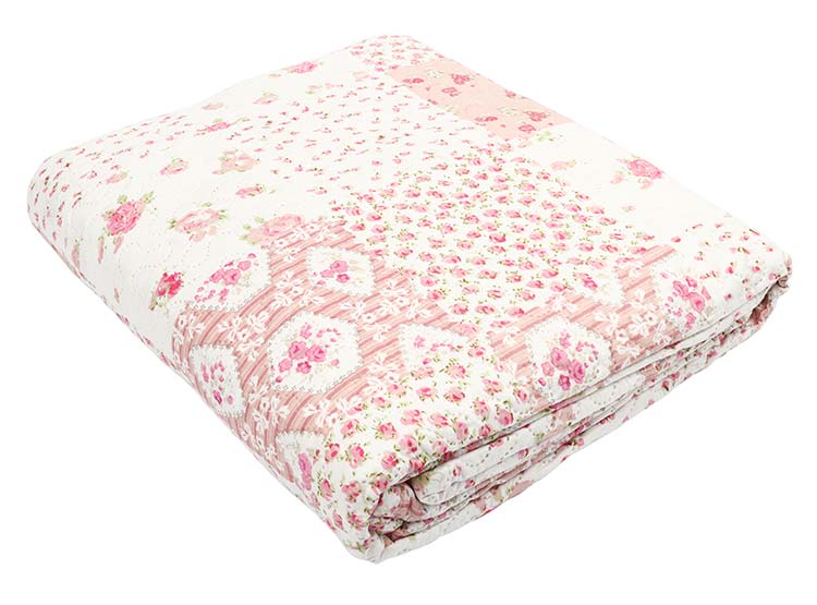 Cubrecama Ripley Home Ultras Patch Rosa 2 Plazas