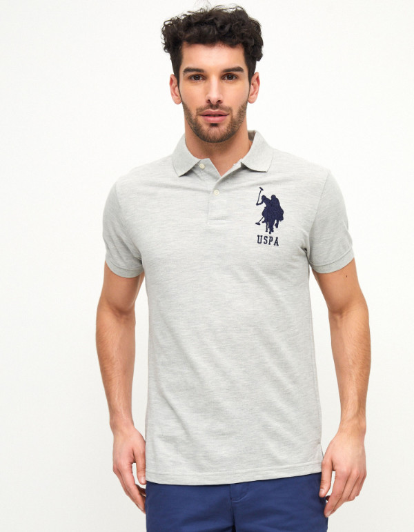 Polera Cuello Piqué US Polo Assn Manga Corta Caballo Grande