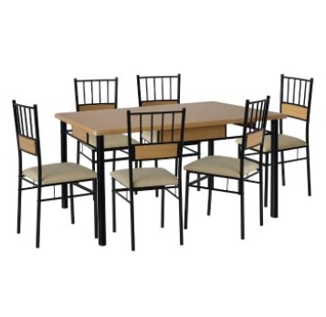 Juego Comedor Mainstays 6 Sillas Pu