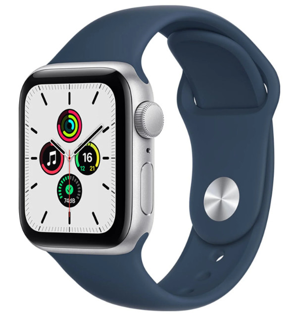 Apple Watch SE GPS Caja De Aluminio Color Plata 40mm Con Correa Azul